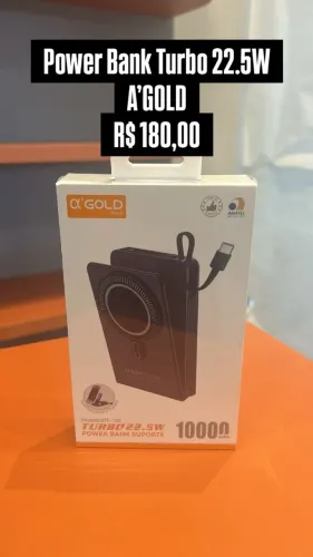 Power Bank Turbo 22.5W A´GOLD - Loja Fisica