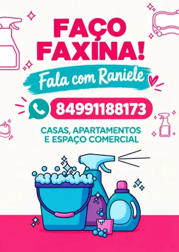 Faço faxina de segunda a sexta