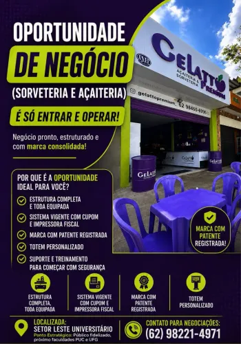 VENDO AÇAITERIA/SORVETERIA NEGOCIAÇÕES 
