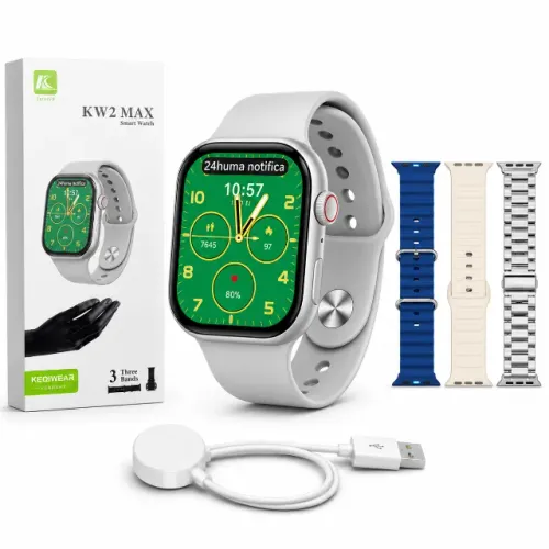 Smartwatch Relógio inteligente série Pro KW2 46MM, Pulseira de metal de brinde