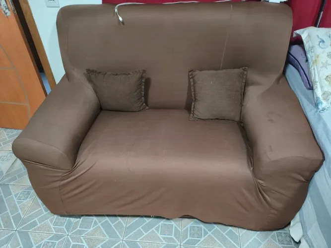Kit de sofá um com dois lugares e outro com 3
