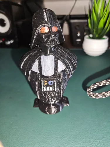 Boneco Darth Vader Busto 3D Pintado à Mão - Colecionável Geek