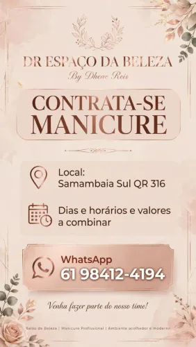 Manicure para samambaia 316 dias horário valores a combinar