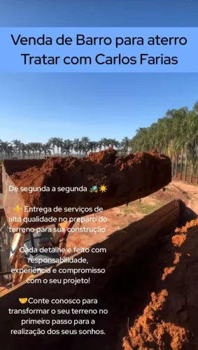 Vendo carrada de barro para aterro
