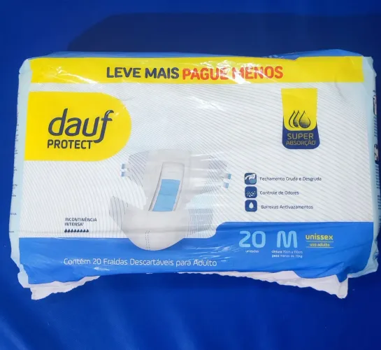 Pacote de Fralda Adulto Tamanho M com 20 