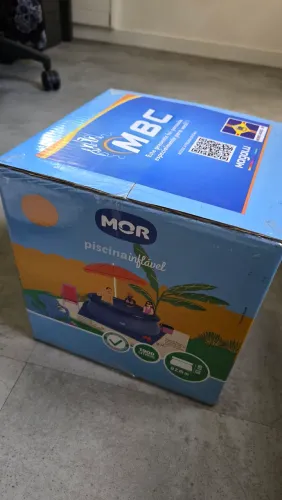 PISCINA INFLÁVEL MOR 1.9L LACRADA NA CAIXA