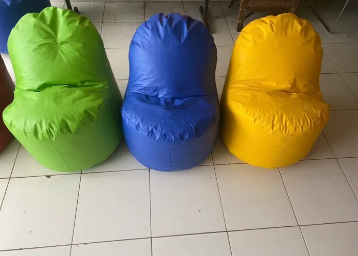 Puff Flac Verde, Azul e Amarela 