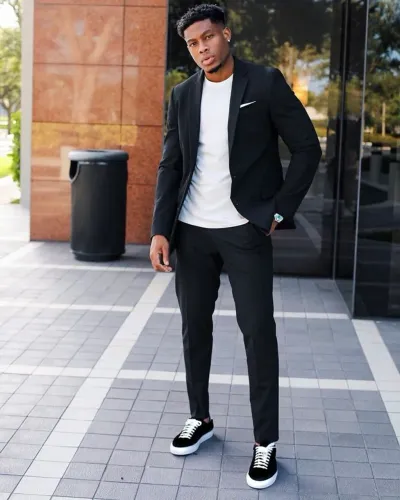 Terno preto masculino 