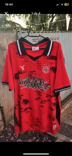 Camiseta Chronic "FG Chronic Marginal" - Estilo Futebol/Streetwear Vermelha