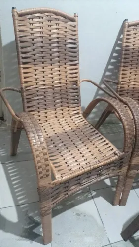 Cadeiras para varanda / 4 pçs. 