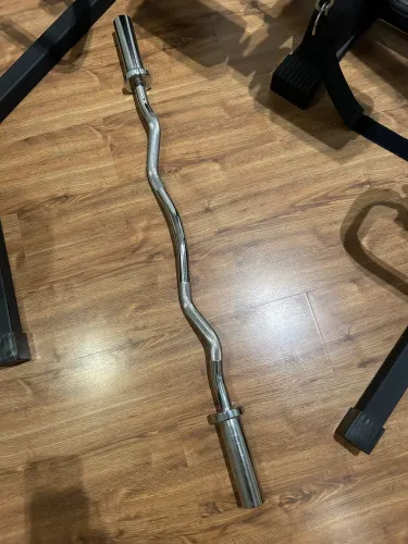 Musculação- suporte + barra rolamentada