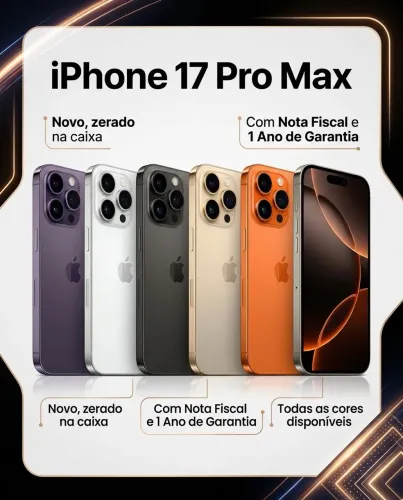 Iphone 17 Pro Max novo. Lacrado.