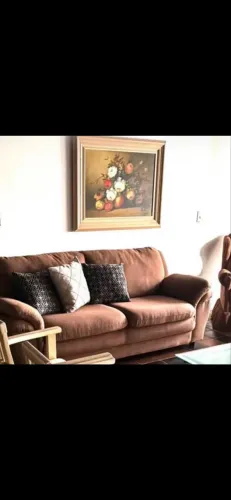 Vendo sofá de três lugares estofado