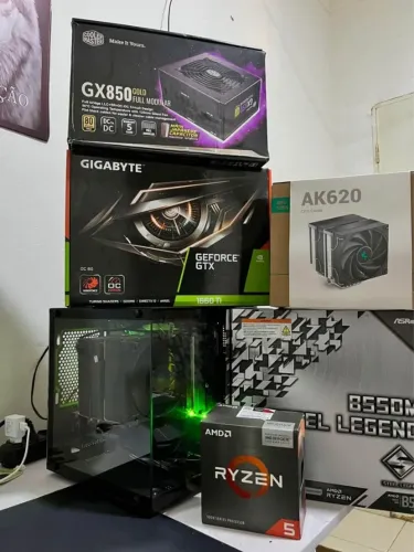 Pc gamer Ryzen 5 5500x3d + GTX 1660 ti + B550M Steel legend 
