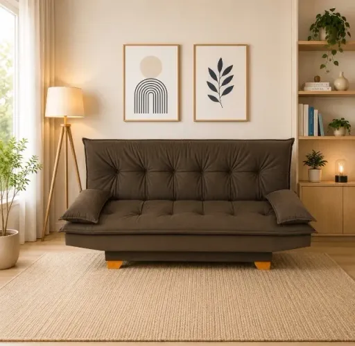 Sofá Cama Marrom Alba 1,88 m