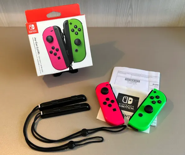 Nintendo Joy Con switch 1 (rosa/verde neon)