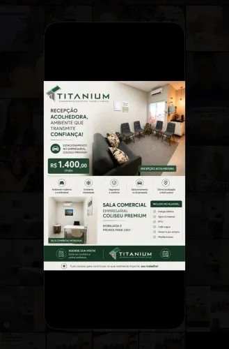 Sala Comercial Mobiliada - Empresarial Coliseu Premium | Estacionamento | R$ 1.000