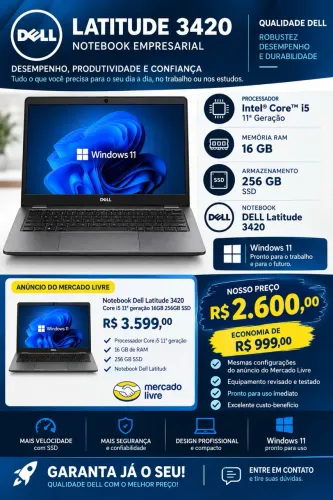 Notebook DELL latitude 3420