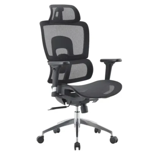 Cadeira Presidente Ergonômica Tela Mesh Conforto Executivo Base Giratória Preta 30065