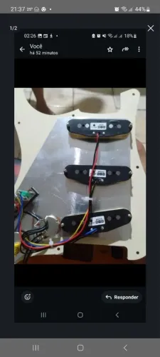 Escudo com elétrica completa fleor em alnico V V