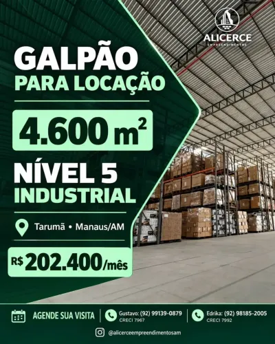 ALUGO GALPÃO DE 4200 M2 NOVO TORQUATO TAPAJÓS