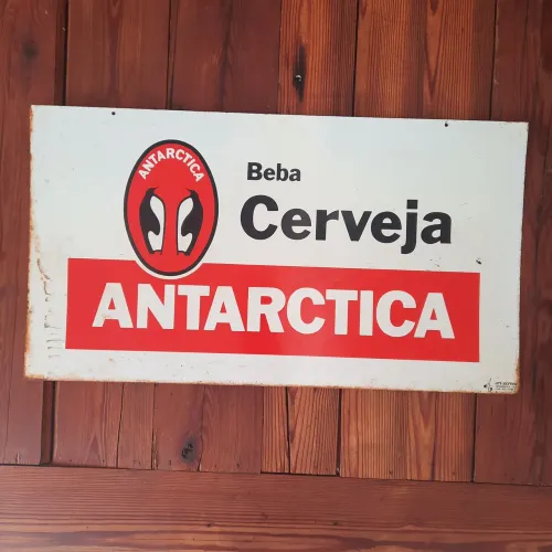 Placa dupla face Cerveja e Guarana Antártica