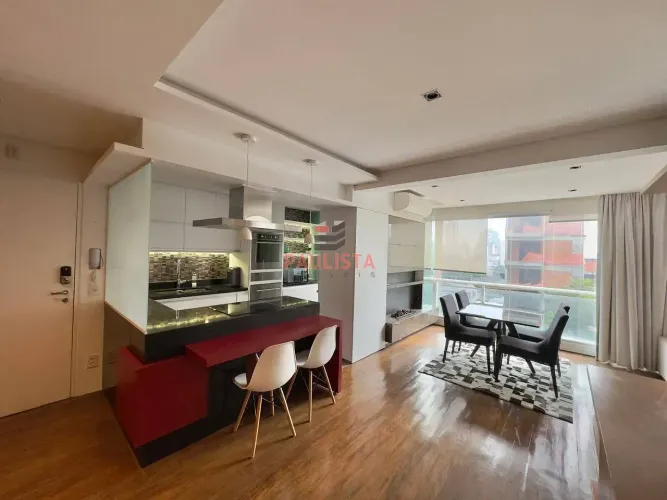 Apartamento Mobiliado de 70m² para Alugar na Vila Mariana: 1 Suíte, Lavabo, Sacada, Ar-Con