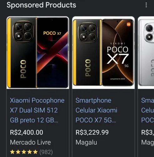 Celular Xiaomi POCO X7 Dual SIM 512 GB preto 12 GB RAM