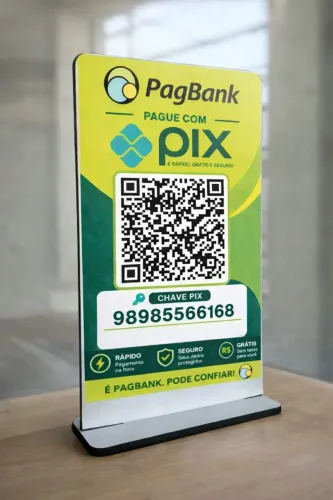Placa MDF personalizada para Pix e wi fi