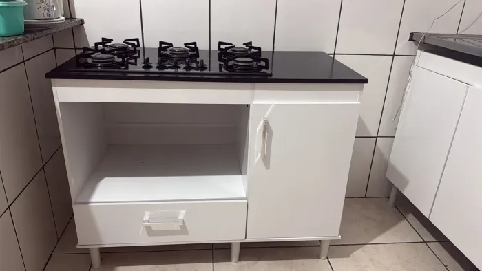 Armário de cozinha - cooktop 