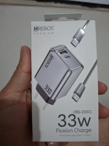 Carregador turbo 33w Hrebos premium