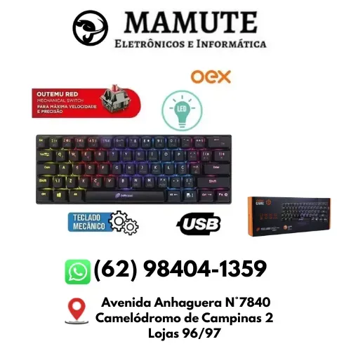 Teclado Gamer Mecânico Ziggy 60% Preto Tc607 Outemu Red Oex