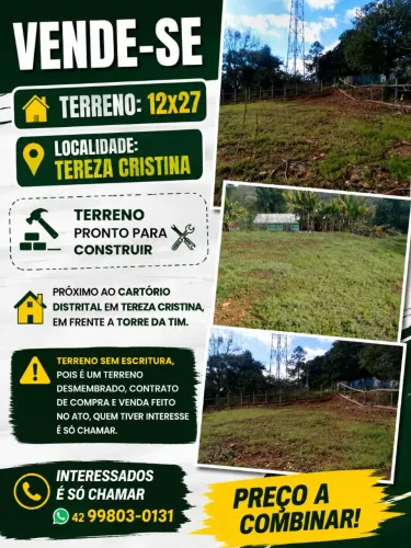 Vende-se lote em Tereza Cristina