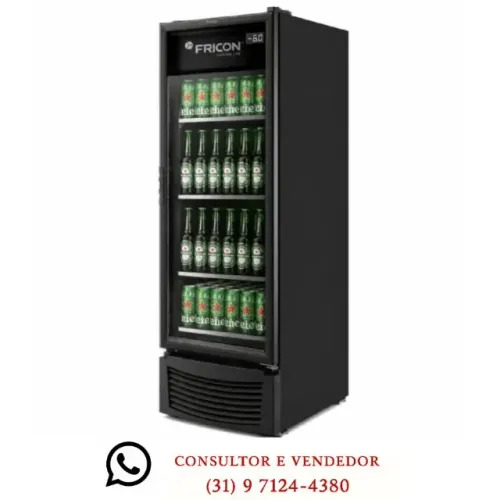 Cervejeira Porta De Vidro 560L Full Black Fricon