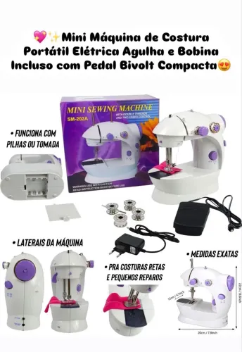 MÁQUINA DE COSTURA PORTÁTIL ELÉTRICA