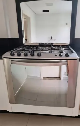 Fogão Electrolux 5 Bocas de embutir em Inox com Forno Espelhado - Ótimo Estado!