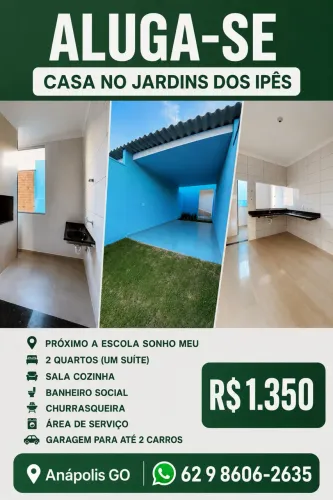 ALUGA SE CASA JARDIM DOS IPÊS