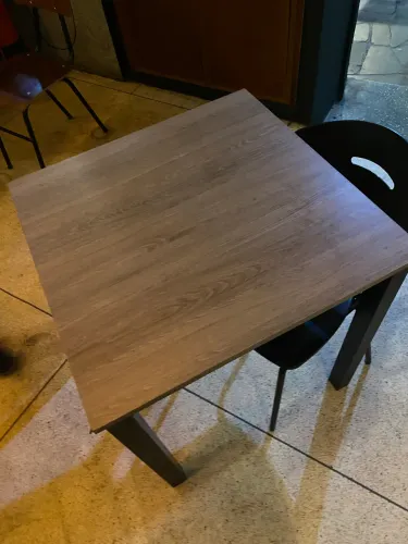 Mesa industrial com tampa de madeira milano di fano