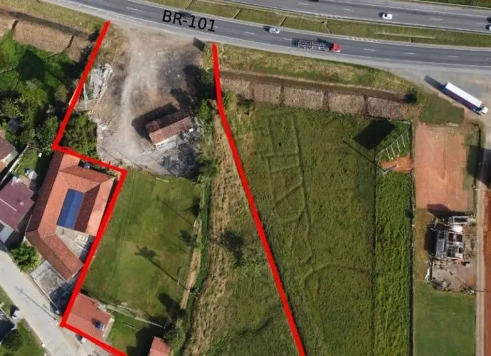 Terreno na BR - 101 em Penha, bom para indústria ou comércio - 7.060 m²