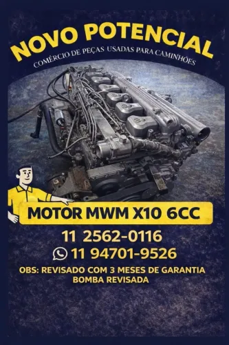 MOTOR MWM X10 6CC COMPLETO REVISADO 