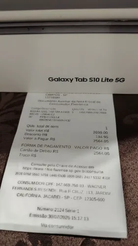 Tablet Samsung Galaxy tab S10 lite 5g