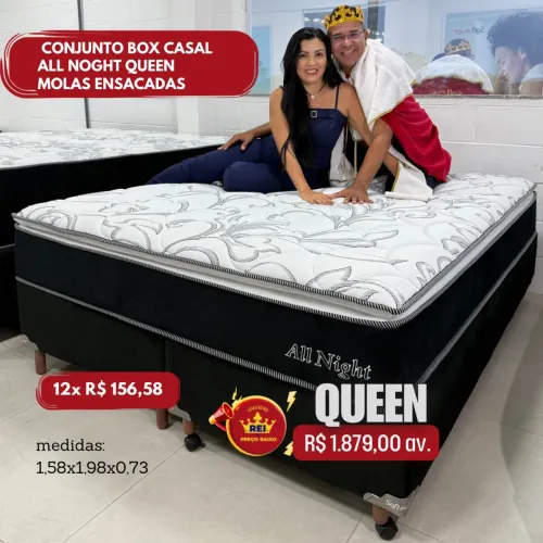 PROMOÇÃO URGENTE - Cama Box Casal Tamanho QUEEN com MOLAS ENSACADAS Aal Night