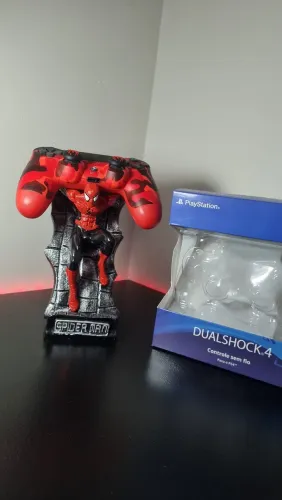Controle para Ps4/PC + Suporte do Homem Aranha