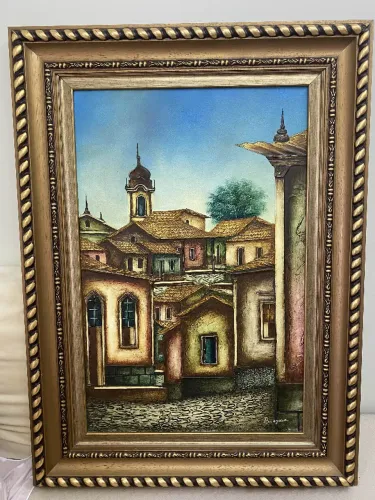 Pintura em Quadro de madeira