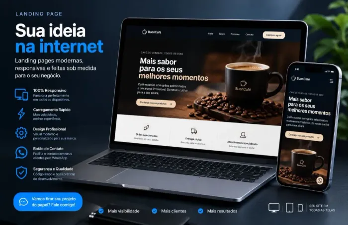 Criação de Landing Page Profissional para Pequenas Empresas e Autônomos