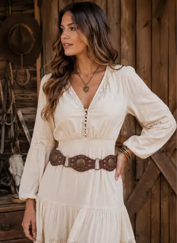 Cinto country feminino de couro