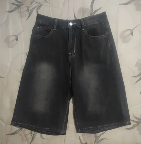 bermuda jeans romwe cinza