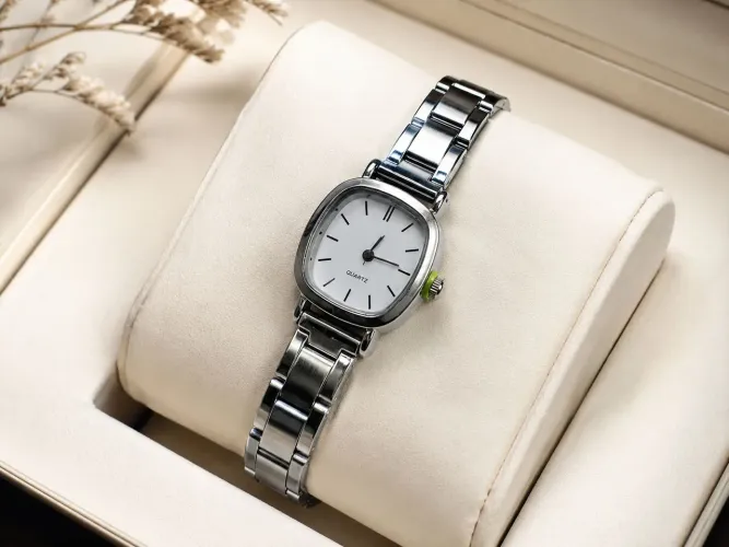 Relógio Feminino Prata Minimalista