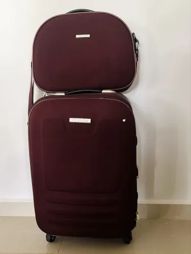 Mala sestini com frasqueira ( conjunto de tecido firme )