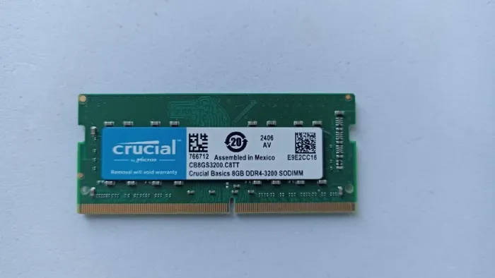 Memória RAM Crucial Notebook 8GB DDR4 3200Mhz